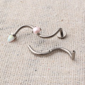 New Design 14G S Shape Twist Barbells Internally Threaded Industrial Scaffold Piercing Titanium